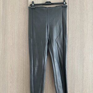 Athleta All Over Gleam Faux Leather Tight Legging Olive Green Womens Large